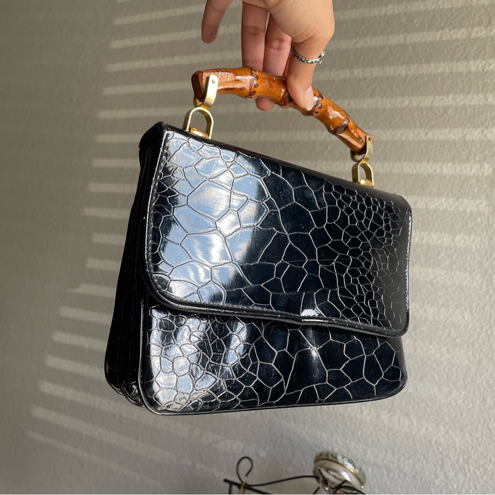 Black Clutch with Paisley Lining